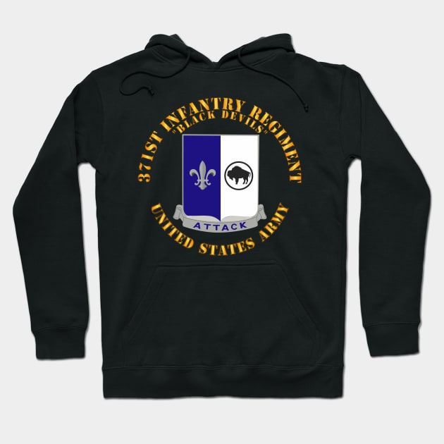 371st Infantry Regiment - DUI (V0) - Black Devils Hoodie by twix123844